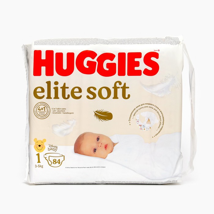 Подгузники Huggies Elite Soft 1, 3-5кг, 84 шт 4698519