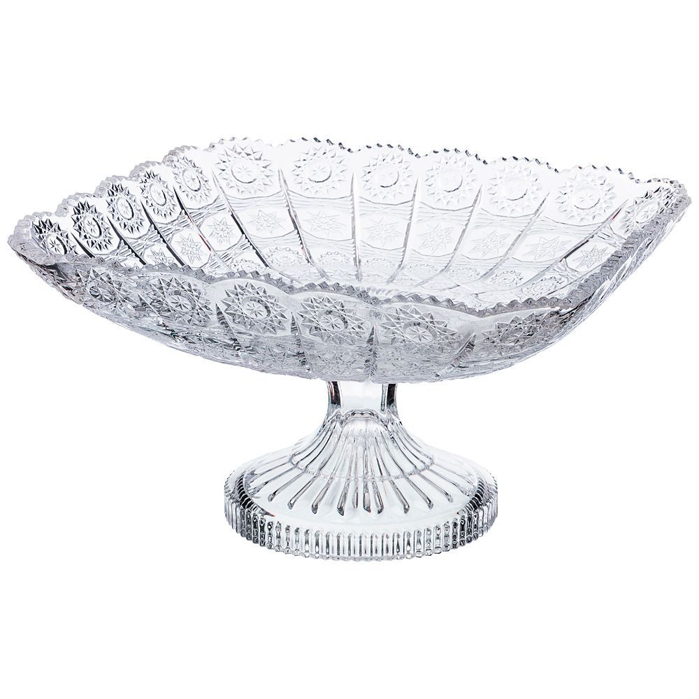 фруктовница на ножке muza crystal 28х28х16 см 695-026