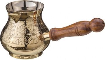 турка резная латунь 450 мл диаметр 10 см высота 10 см 877-038