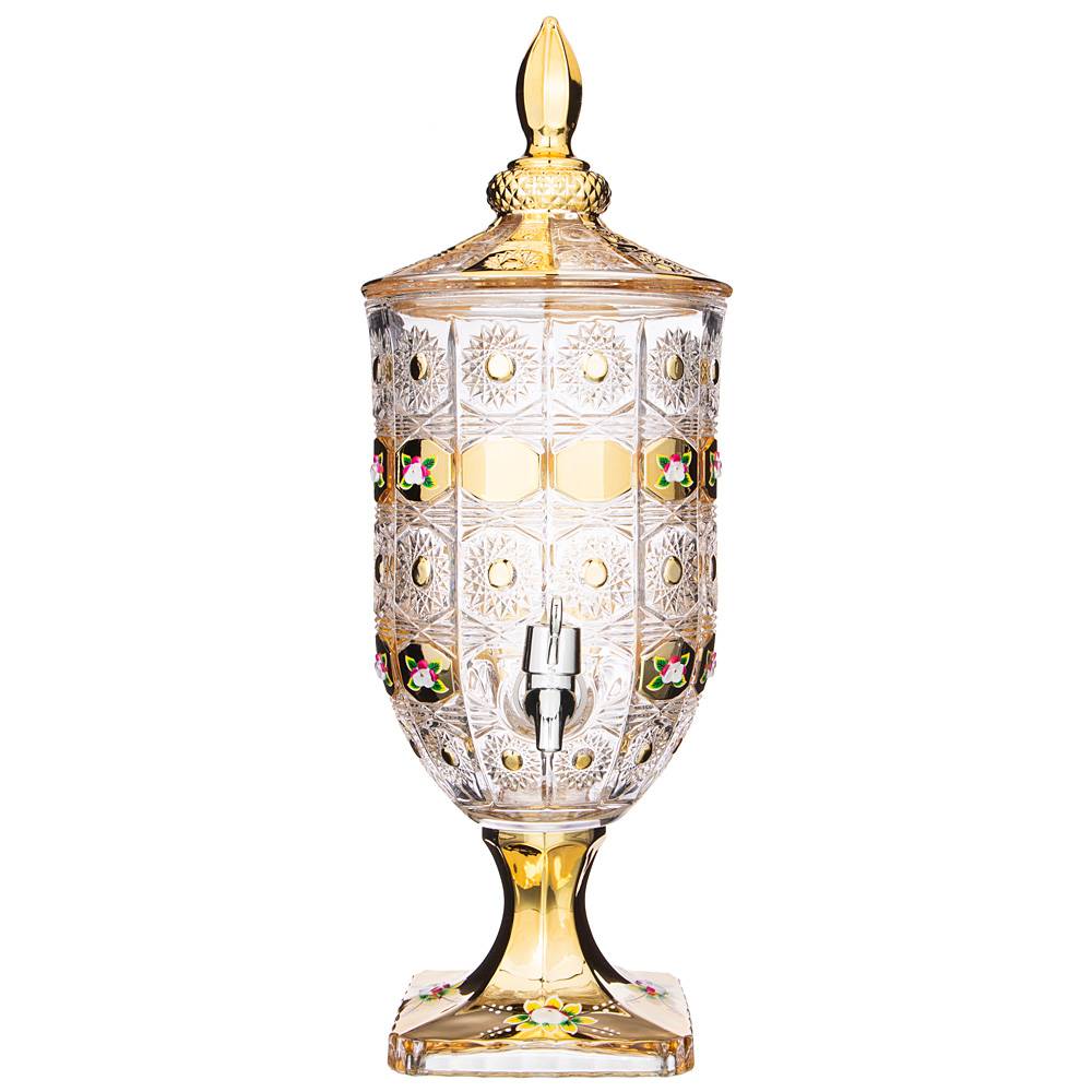 диспенсер для напитков лимонадница lefard gold glass 2,6 л. 16х16 см высота 44,5 см 195-172