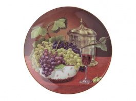 тарелка настенная декоративная виноград диаметр 20 см 84-128