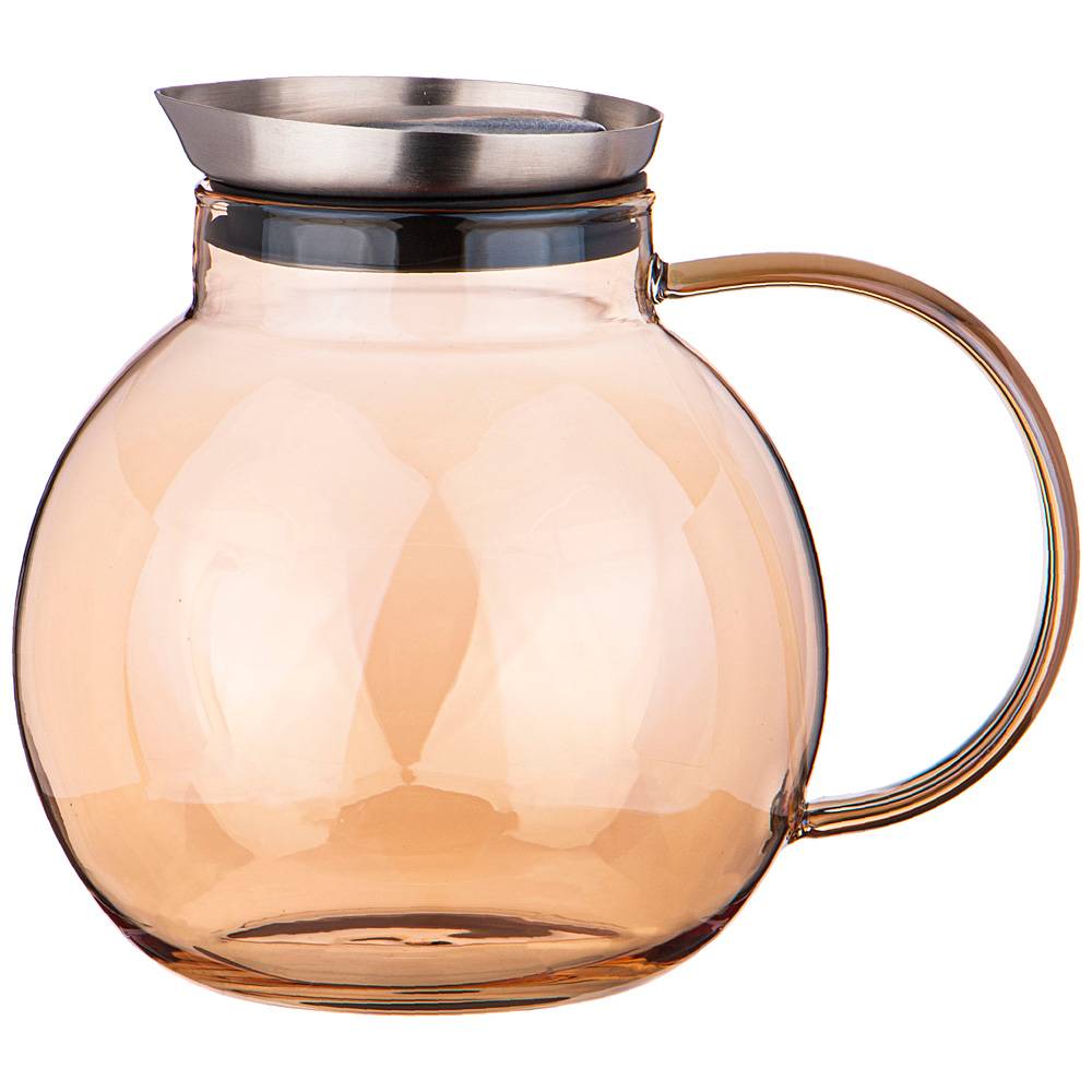 кувшин agness amber1,5 л боросиликатное стекло, нжс крышка с фильтром 894-138