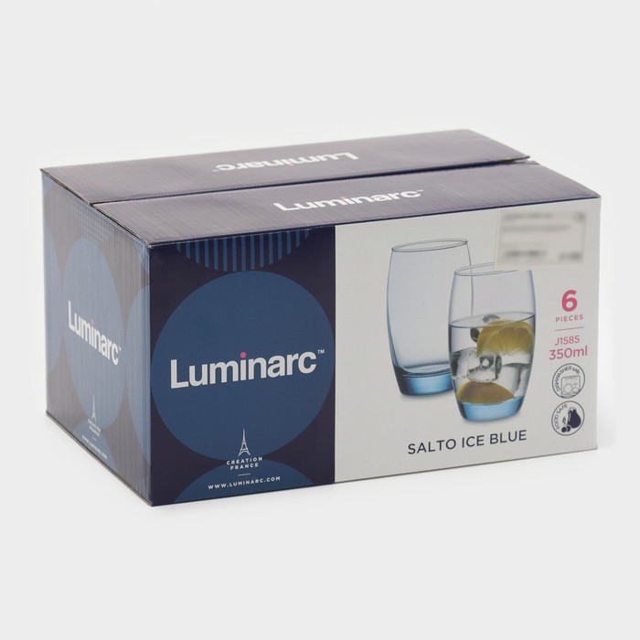 Стакан стеклянный высокий Luminarc SALTO, 350 мл, цвет голубой 4779443