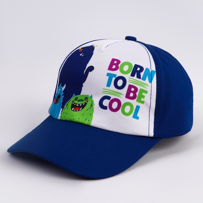 Кепка детская для мальчика Born to be cool, цвет синий, р-р 52-54, 5-7 лет 10121157