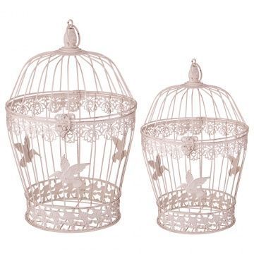 набор клеток для птиц декоративных из 2-х шт l:25х40,s:19х32 см 123-219