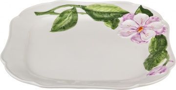 блюдо анютины глазки 35х35 см высота 3 см 628-061