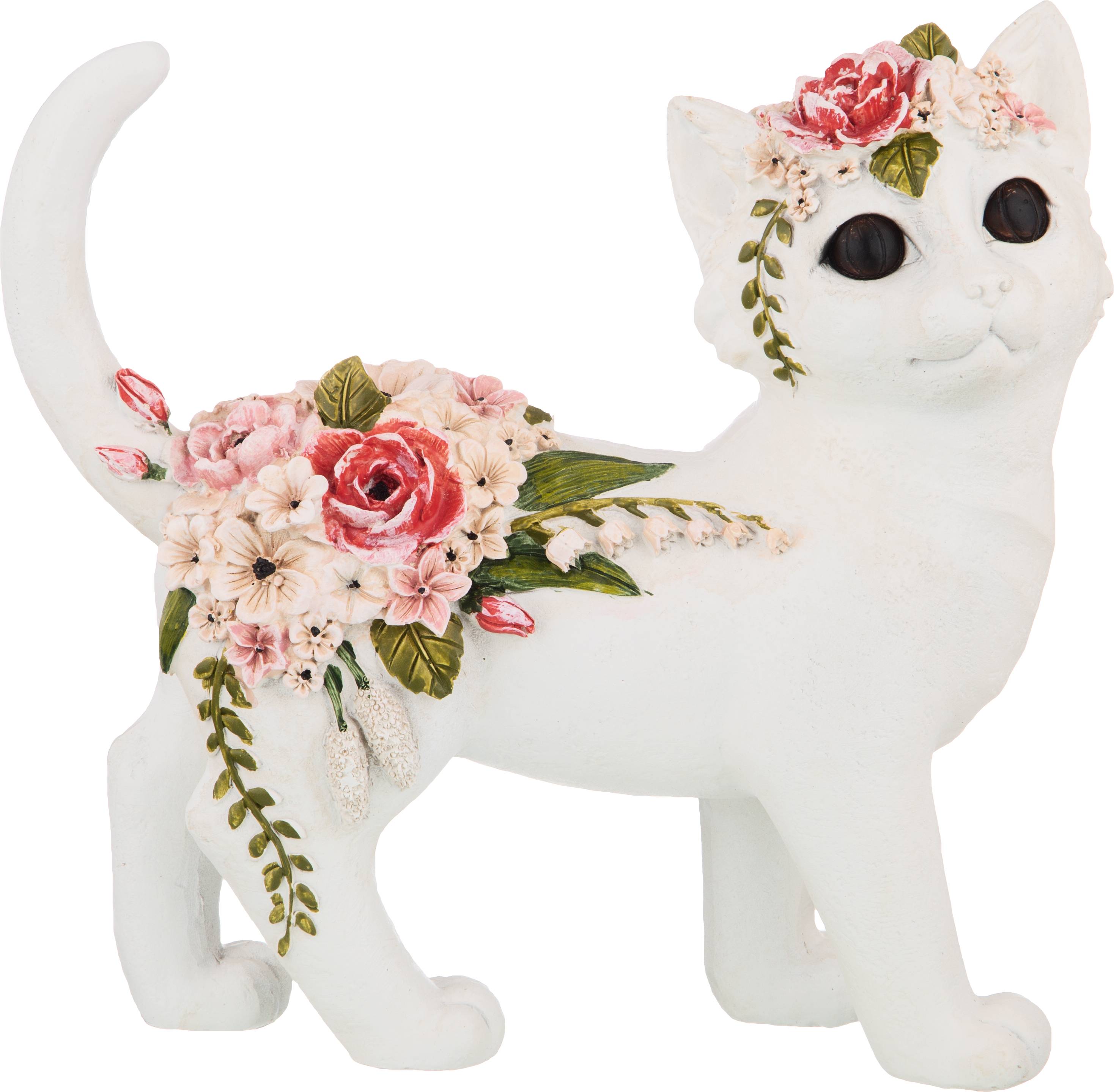 статуэтка кошка 26х9,5х24 см коллекция flower fantasy 146-1407