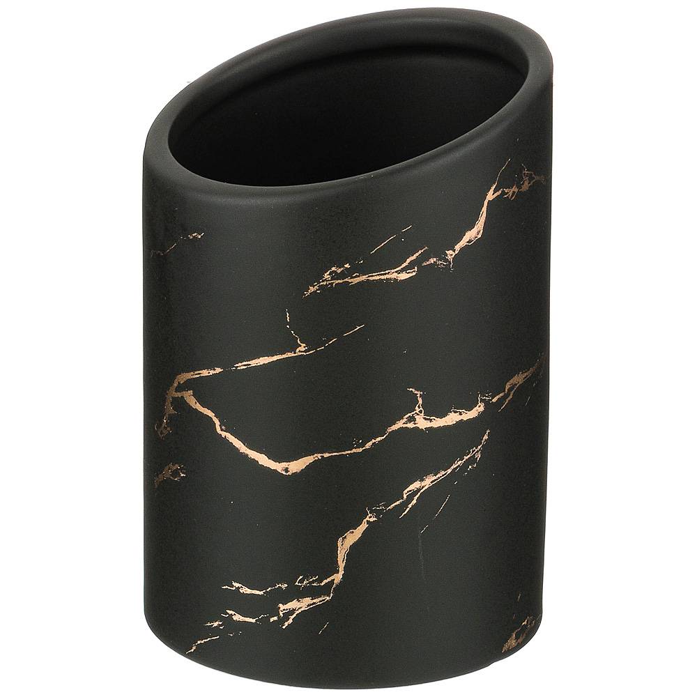 подставка для столовых приборов коллекция золотой мрамор цвет: black 10,8х16 см 412-155