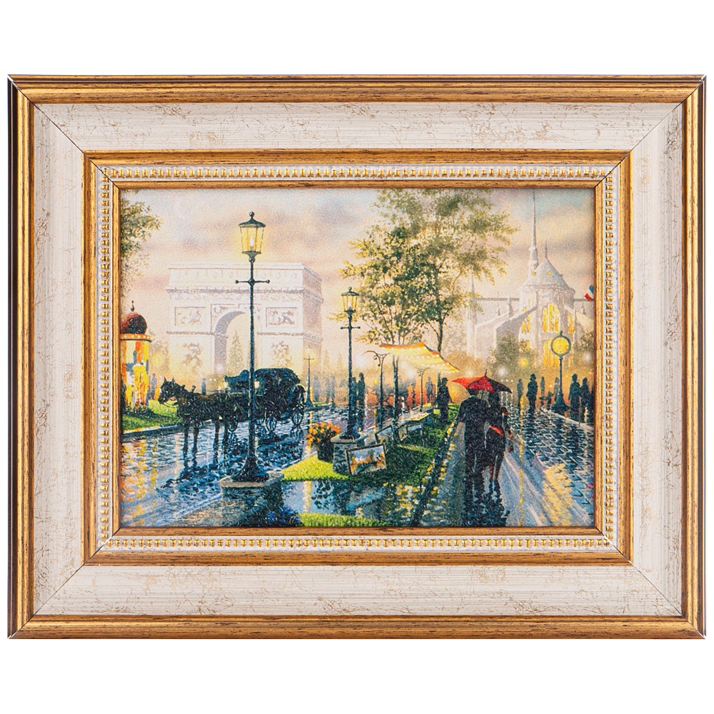 картина в раме крем с золотом , 13х18см 541-809