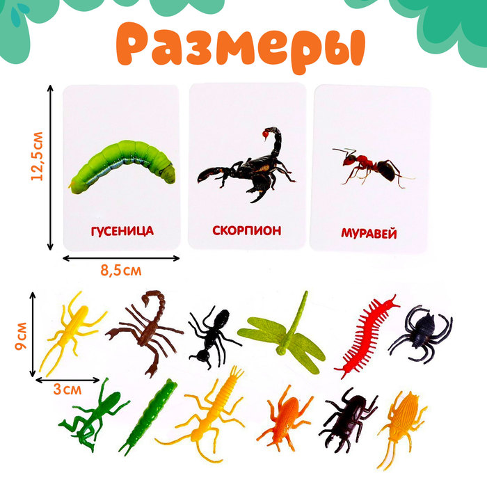 Развивающий набор с карточками «Мир насекомых», по методике Домана 4474174