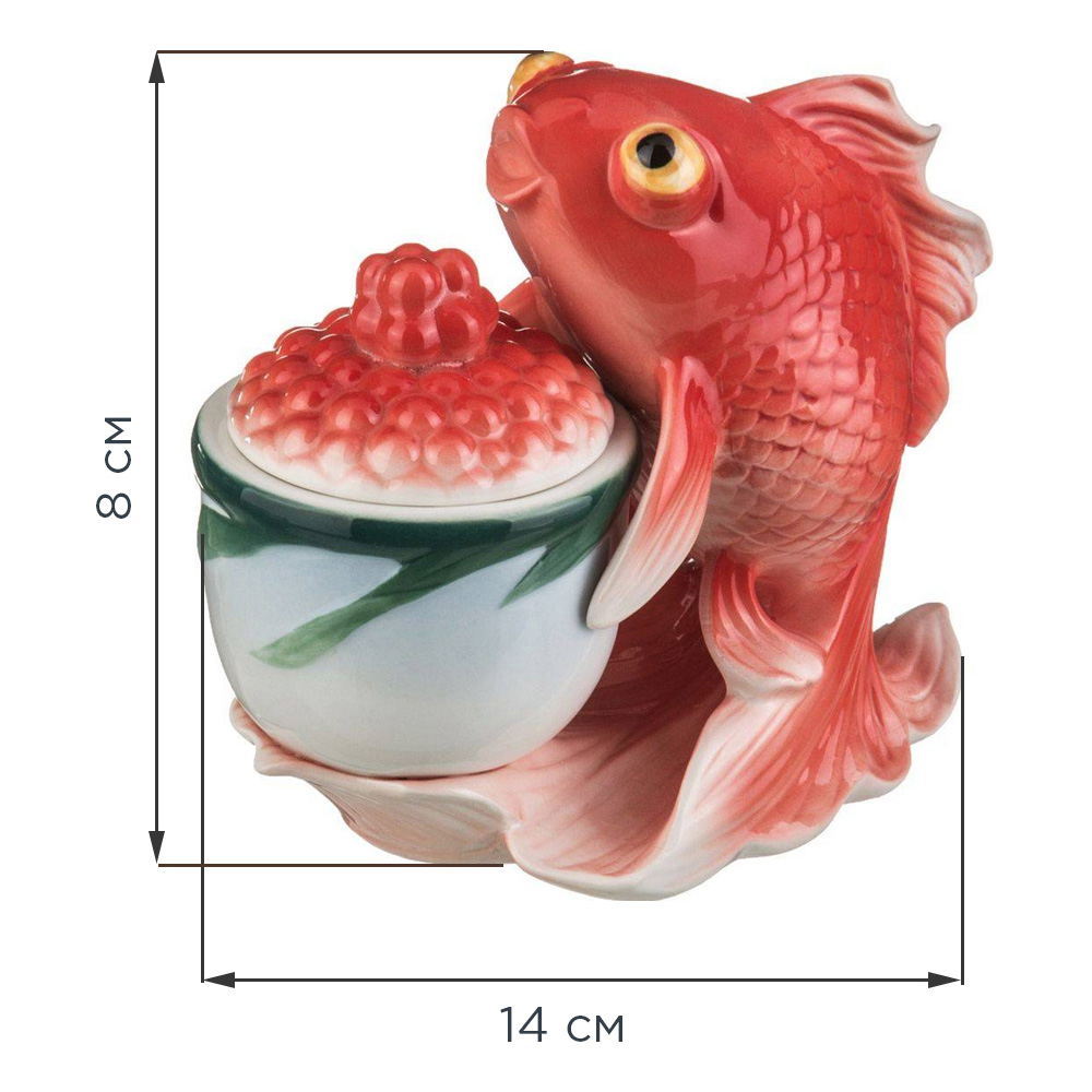 икорница золотая рыбка 14х8 см 75 мл 58-1006