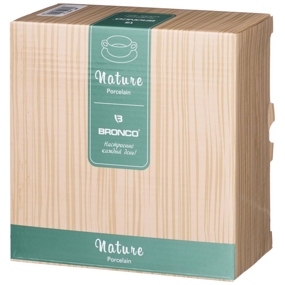 бульонница с блюдцем bronco nature 250 мл мятная 263-1113