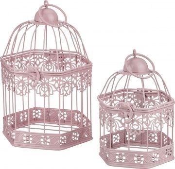 набор клеток для птиц декоративных из 2-х шт l:16х14х24,s:12х11х18 см 123-141