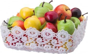 корзинка белая 16х16 см,высота 5 см без упаковки 120-109