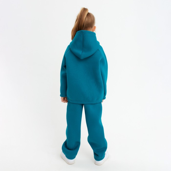 Костюм детский (худи, брюки) MINAKU: Basic Line KIDS, oversize, цвет изумруд, рост 110 7810238