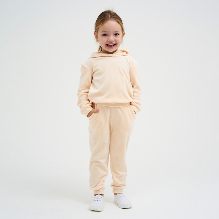Костюм детский (толстовка, брюки) KAFTAN Basic line р.34 (122-128), молочный 7462822