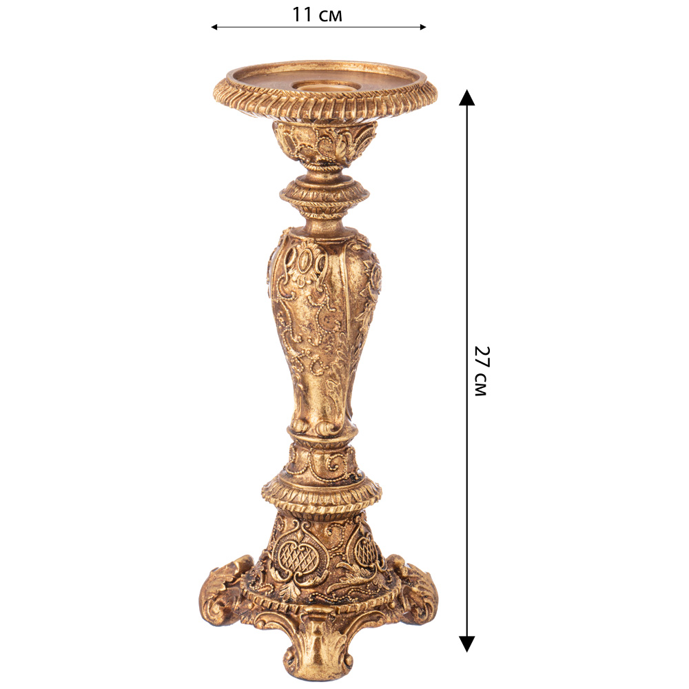 подсвечник коллекция рококо , 11,5х11х27cm 504-363