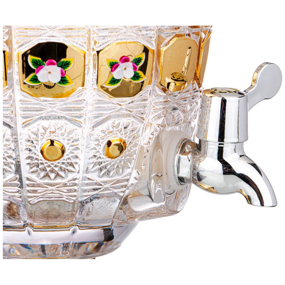 диспенсер для напитков лимонадница lefard gold glass 4,8 л. 19х19 см высота 52 см 195-173