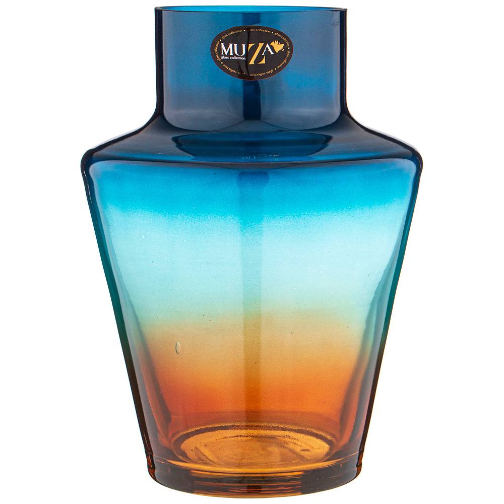 ваза letik blue amber высота 25 см 380-765
