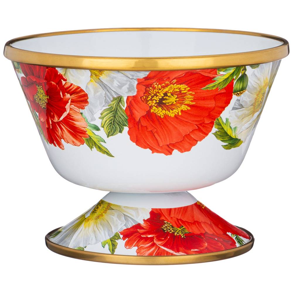 конфетница agness эмалированная, серия маки 14см 950-484