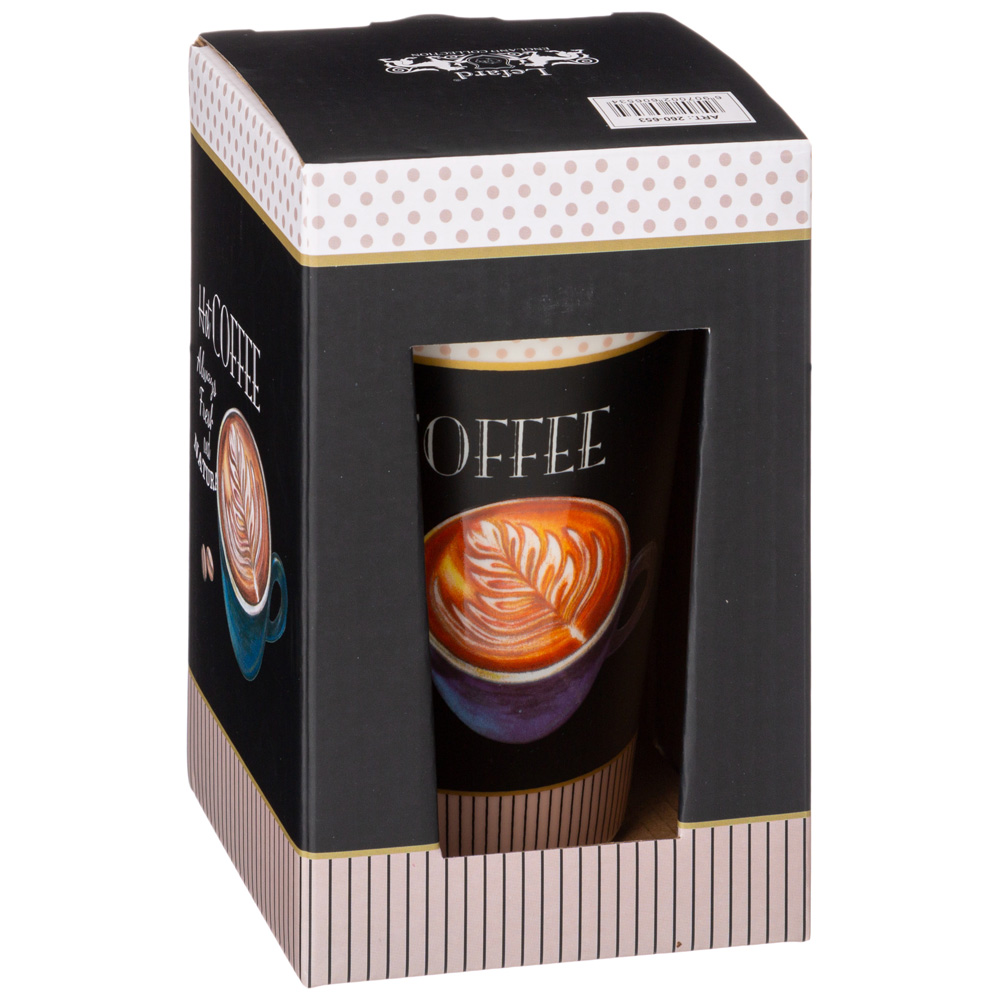 кружка lefard coffemania с силиконовой крышкой, 390мл 260-653