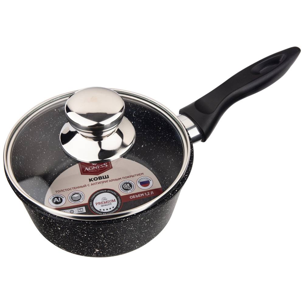 ковш agness midnight 1,2 л 899-190