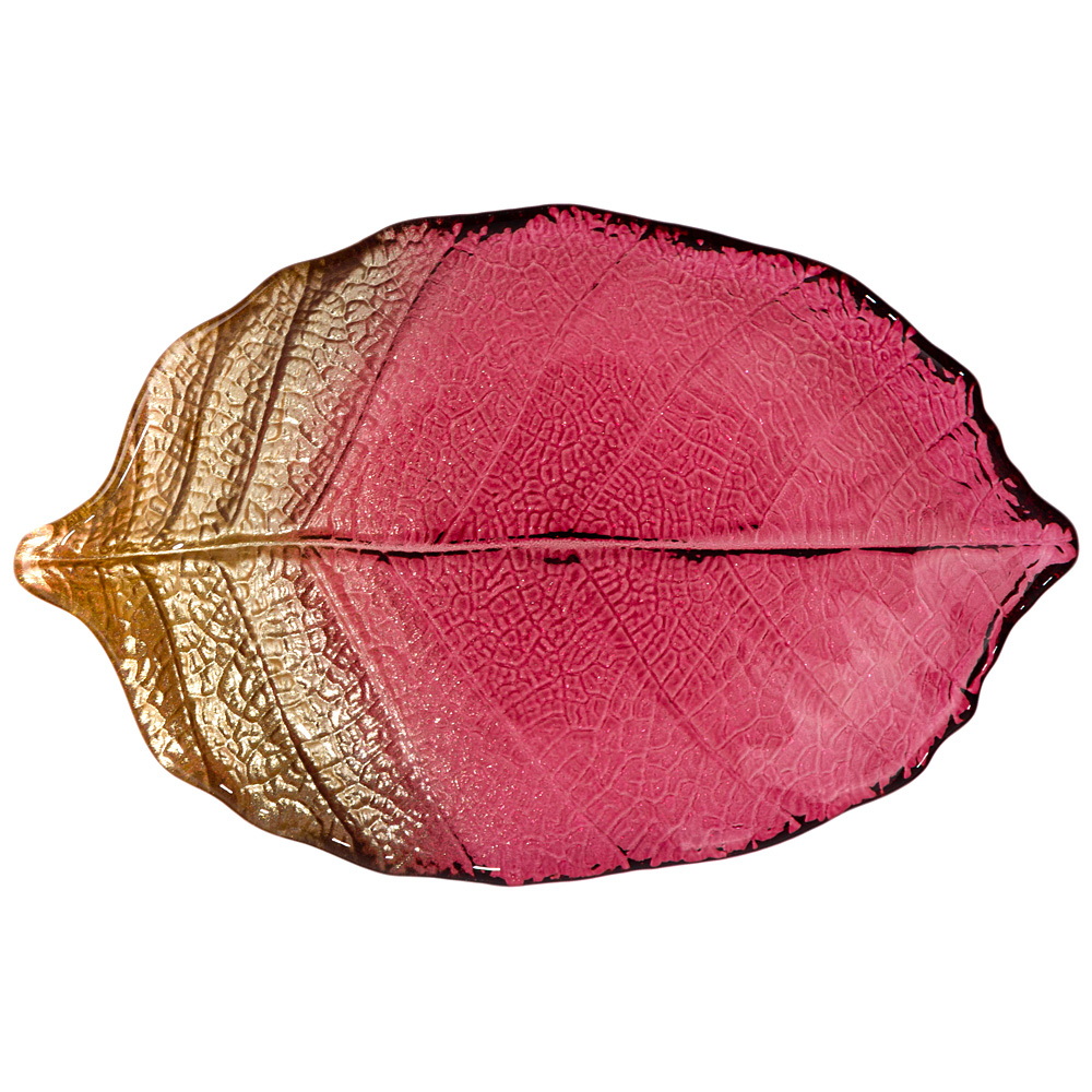 блюдо leaf bordeaux 21см 339-343