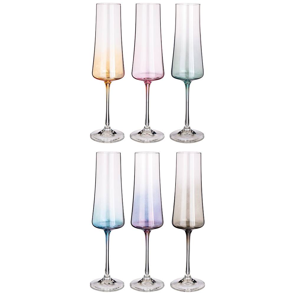 набор бокалов для шампанского из 6шт xtra colors 210ml 674-851