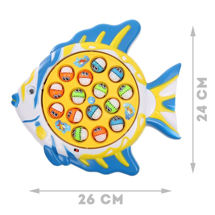 Рыбалка «Рыбка»: 15 рыбок, 2 удочки, звуковые эффекты, работает от батареек 536031
