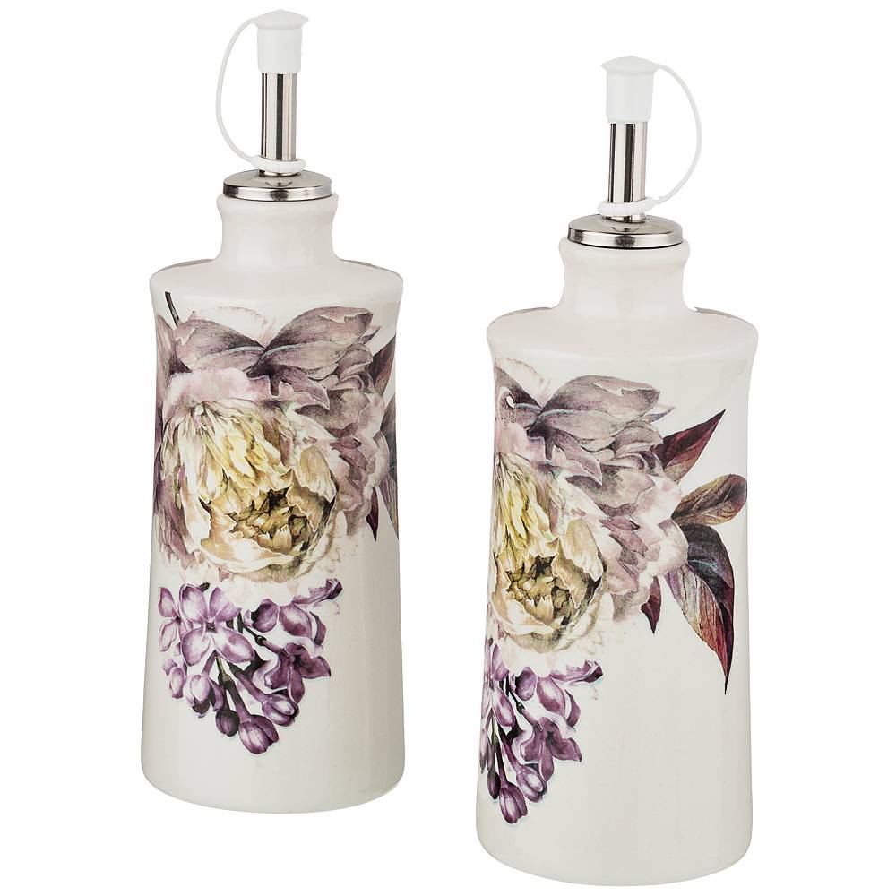 набор для масла/уксуса пурпур 2пр. 6,5х6,5 см высота 14,5 см / 300 мл 358-1571