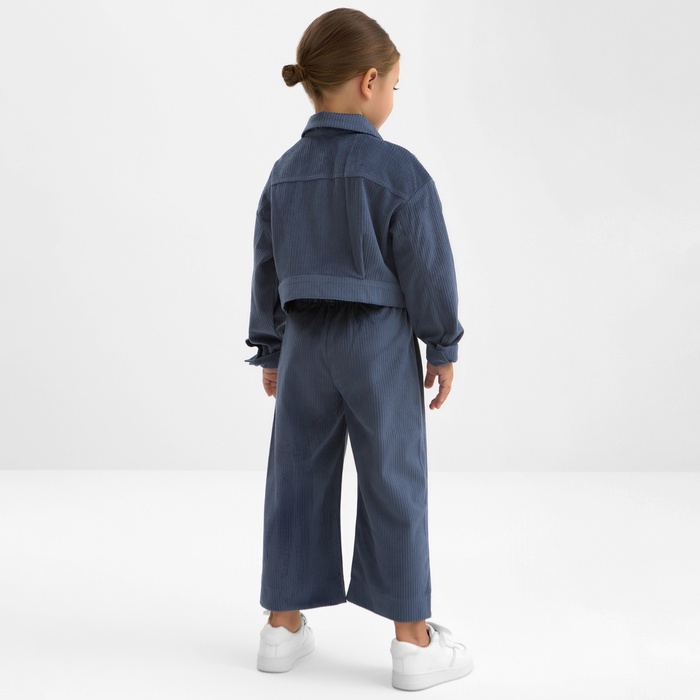 Костюм для девочки KAFTAN Velvet, размер 30 (98-104), цвет синий 7665126