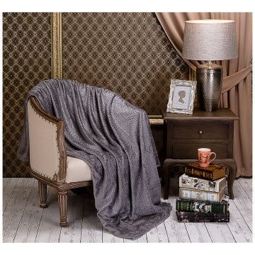 плед косы. серый пепел 150х200 см 981-037