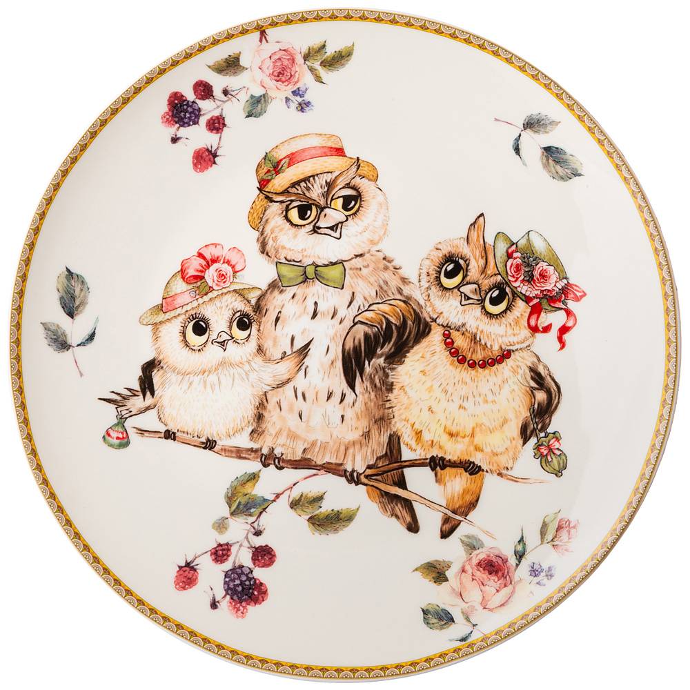 тарелка закусочная lefard owls party 23 см 415-2256