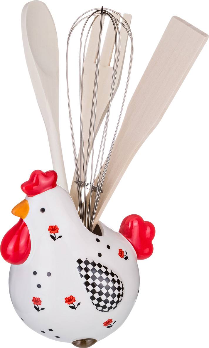 подставка для кухонных принадлежностей веселый курятник 13х11х13 см 188-122 подставки под столовые приборы материал керамика производства китай бренд lefard общий вес 0,39 кг, купить с доставкой по низкой цене за 869 руб.