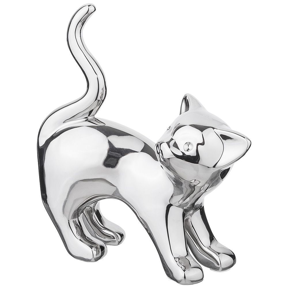 статуэтка кошечка серебряная коллекция 17х8 см высота 19 см 699-212
