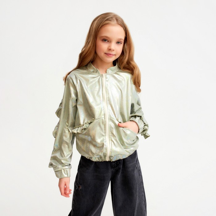 Жакет (бомбер) детский MINAKU: Casual Collection KIDS цвет зеленый, рост 122 7576047