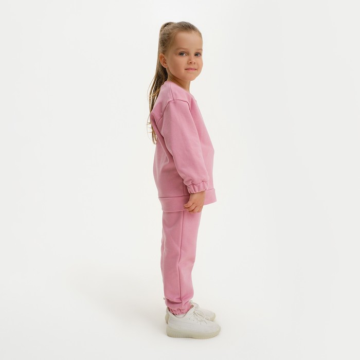 Костюм для девочки (свитшот, брюки) KAFTAN Basic line, размер 28 (86-92), цвет розовый 7452943