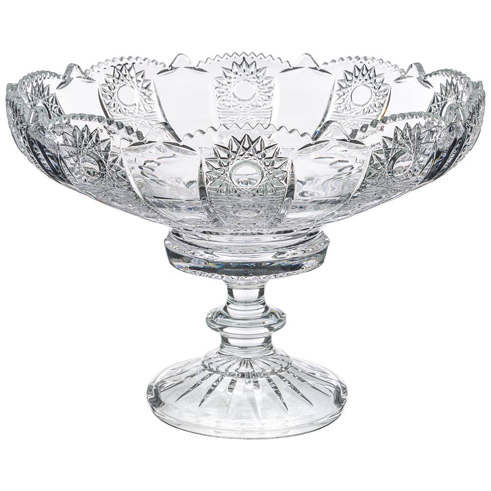 фруктовница на ножке muza crystal диаметр 30 см высота 22 см 195-179