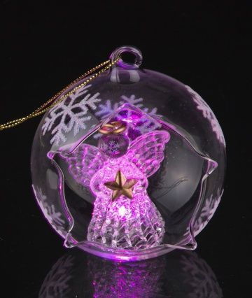 фигурка ангелочек с подсветкой 7,5х7,5х7,5 см 594-052