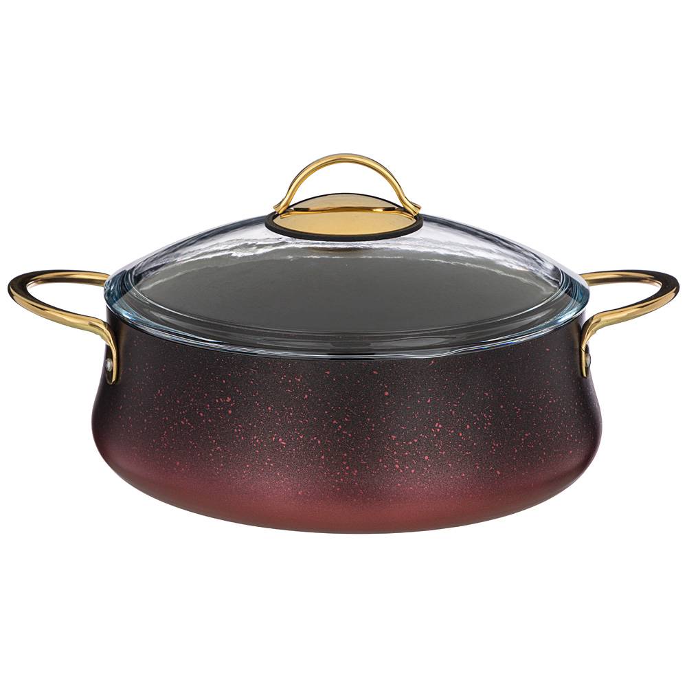 сотейник agness с антипригар. покрытием granite, серия vulcano, 26х8,7см, 3,7л, pfoa free 953-029