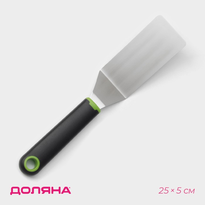 Лопатка для пиццы Доляна Lime, 25x5 см, цвет чёрно-зелёный 7139533
