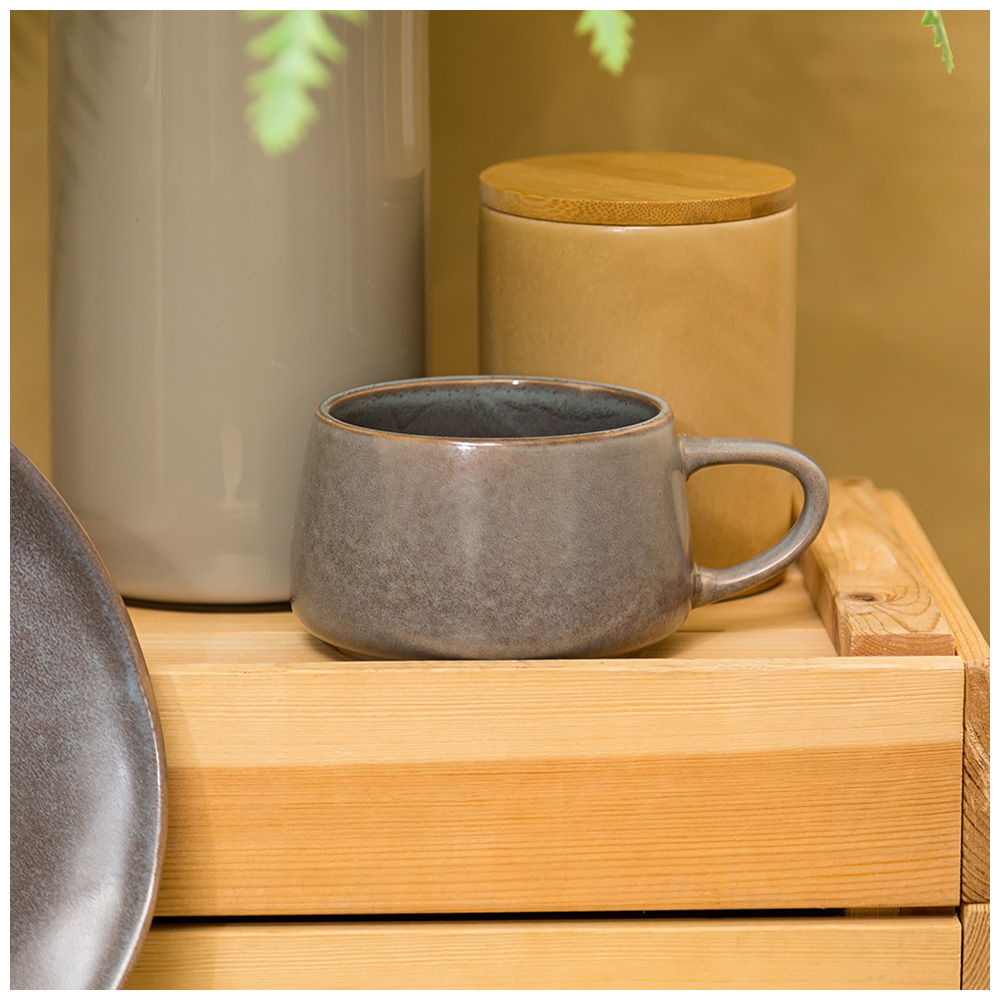 кружка 417 мл коллекция glaze collection цвет:серый меланж 191-228