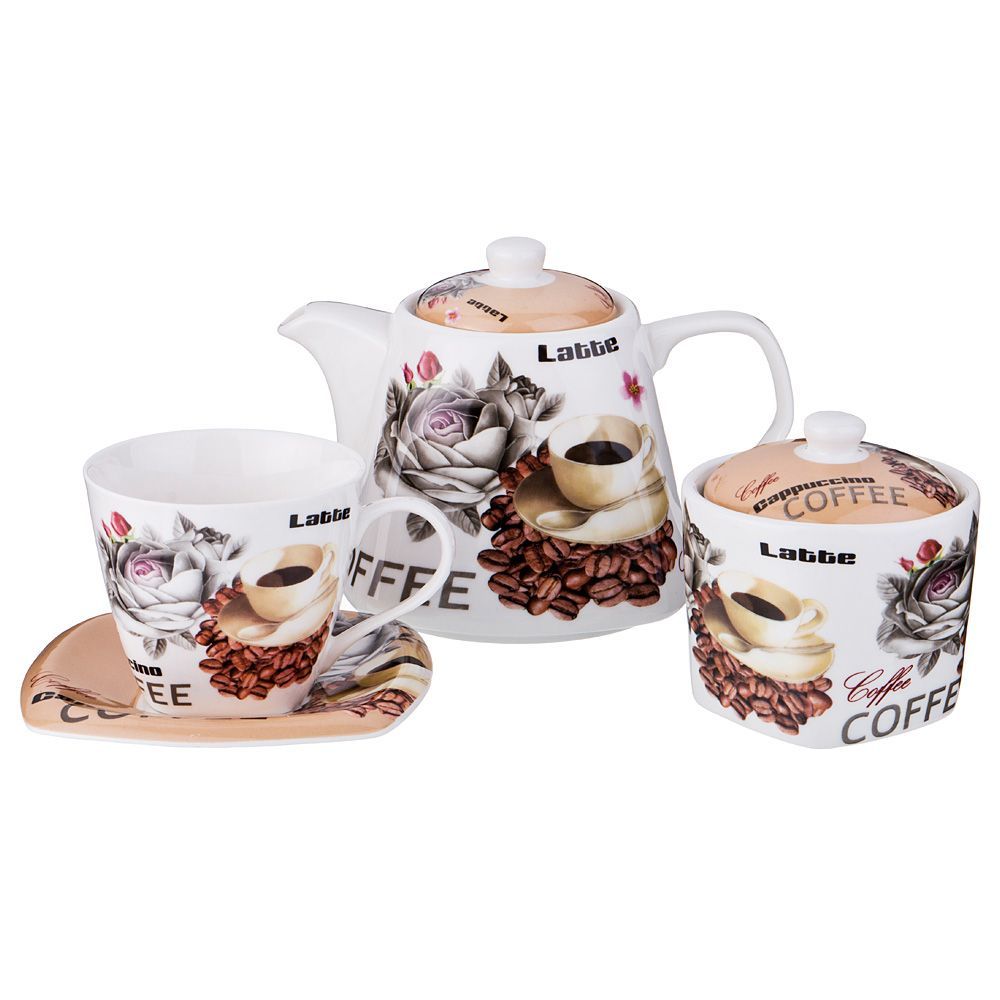 чайный набор на 6 персон coffee latte 14пр. 700/220/280мл 165-408