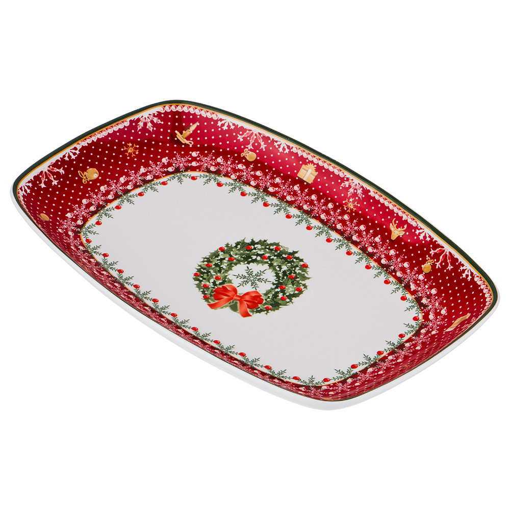 блюдо christmas collection 30х19 см 586-421 Блюдо новогоднее блюдо, новогодняя посуда Christmas Collection материал фарфор производства китай бренд lefard общий вес 1,05 кг, купить с доставкой по низкой цене за 1311 руб.