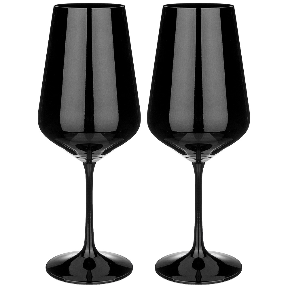 набор бокалов из 2 штук total black 450 мл высота 24 см 674-749