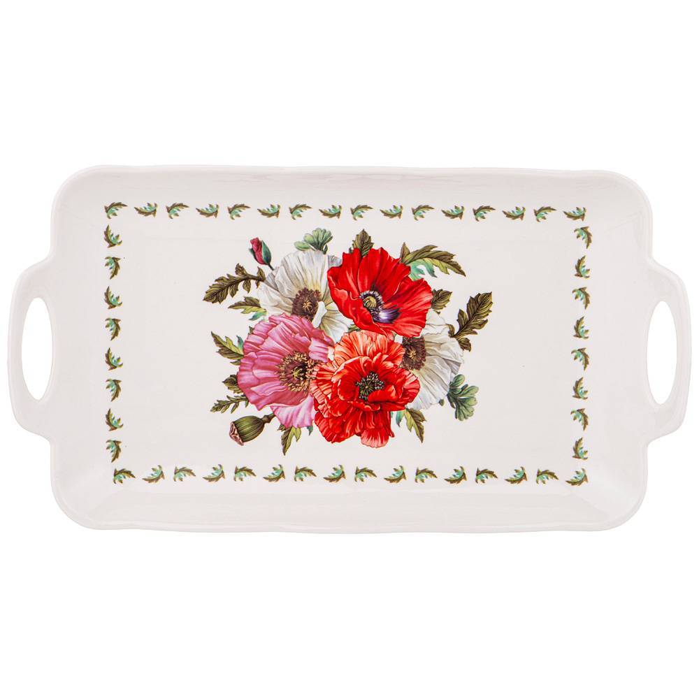блюдо с ручками lefard маки прямоуг. 32х18х5см 359-858