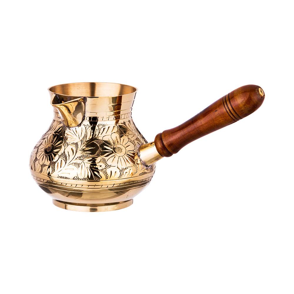 турка резная graving 450мл латунь 733-107 Турка 0.4500 л цвет золотистый материал латунь/дерево производства индия бренд lefard общий вес 0,475 кг, купить с доставкой по низкой цене за 1663 руб.