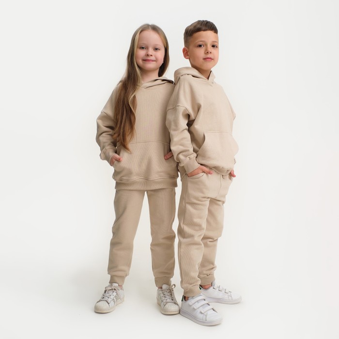 Костюм детский (худи, брюки) KAFTAN Basic line, размер 32 (110-116), цвет кофейный 7452917