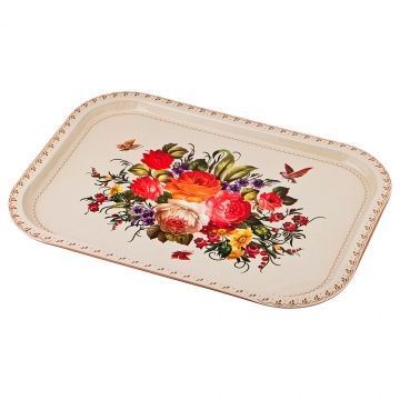 поднос сервировочный роскошный сад 40х29х1,5 см без упаковки 913-129