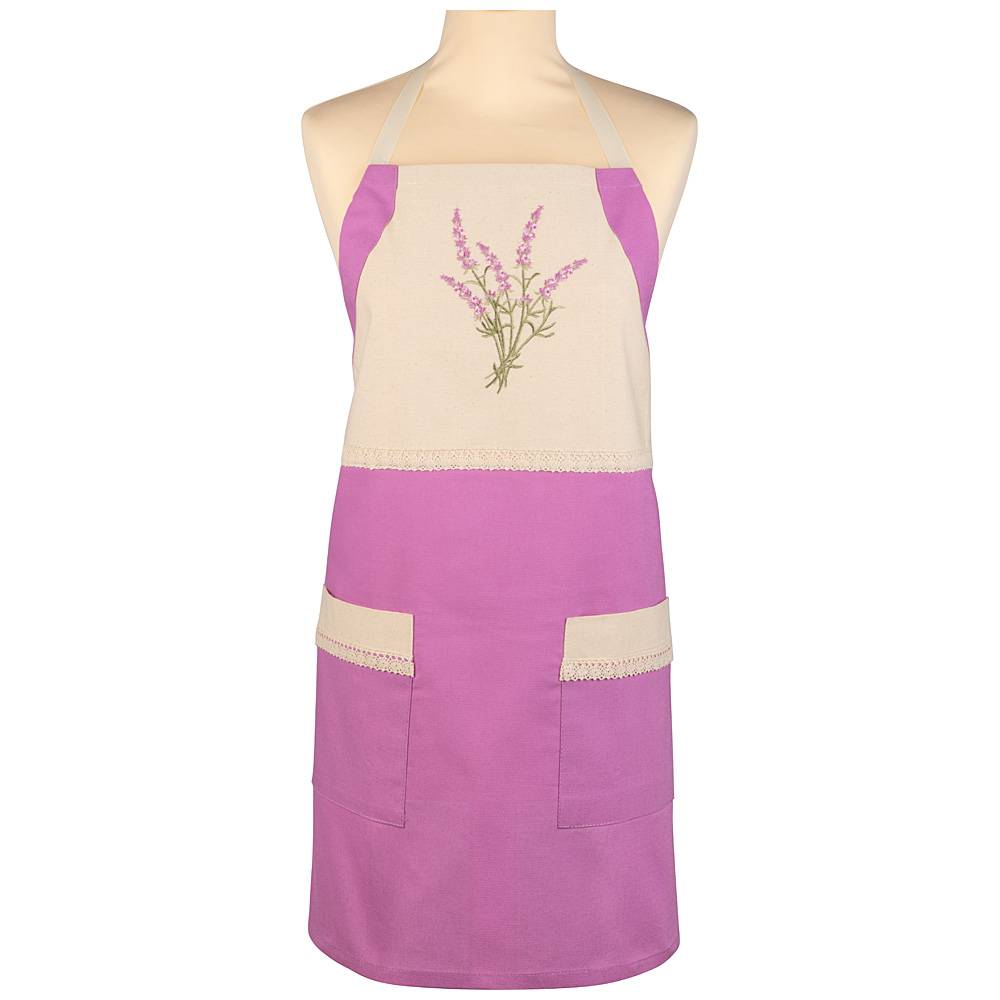 фартук lavender,100 проц х/б, лиловый\бежевый, 850-605-32